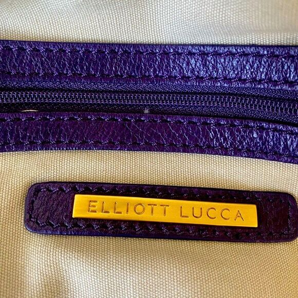 Elliott Lucca large leather bag New w/o tag magnet closet zipper pocket inside - Picture 7 of 11